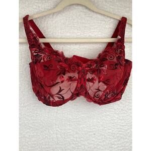 Soma Red Sensuous Lace-Unlined Underwire Bra  NWTS
